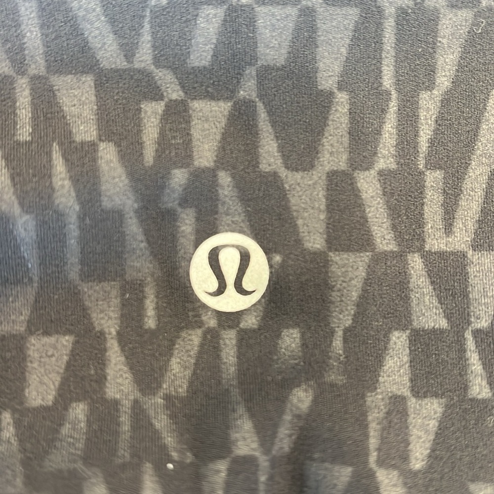 Lululemon Black Checkered Leggings Size 4
